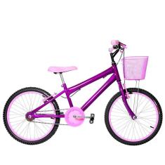 Imagem de Bicicleta Infantil Feminina Aro 20 Violeta e Rosa