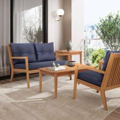 Imagem de Sofá 2 Lugares Riade Acquablock Stain Jatobá/Azul