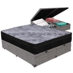 Imagem de Cama Box Baú e Colchão Airtech Pampa Molas ensacadas Queen Ortobom,  C