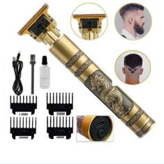 Imagem de Maquina De Cortar Cabelo Recarregável - Dourada - Dragão