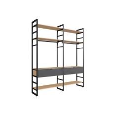 Imagem de Guarda-Roupa Closet Modulado Industrial Philly I 2 GV Cedro e Grafite 197 cm
