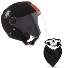 Imagem de Capacete Aberto Pro Tork New Atomic Skull Riders Fosco