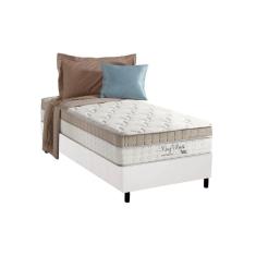 Imagem de Cama Box Solteiro: Colchão Molas Masterpocket Ensacadas Anjos King Best + Base White(88X188)