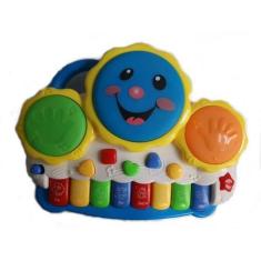 Imagem de Teclado Piano Tambor Infantil Bebê - Toy King