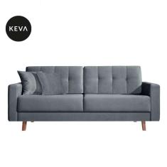 Imagem de Sofá 3 Lugares Acqua Veludo Cinza