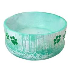 Imagem de Comedouro Pet Com Patinhas Tigela Em Resina Bebedouro Cachorro Gato -
