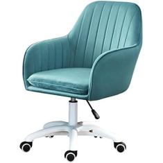 Imagem de Cadeira De Computador Cadeira De Acento Ajustável Em Altura Para Quarto Executivo, Cadeira De Mesa De Veludo Cadeira De Computador Ergonômica Cadeira Giratória Confortável Para Escritório Doméstic