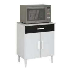 Imagem de Balcão Microondas Simples Cozinha Mdp 15mm 2 Portas 1 Gaveta - Full Ec