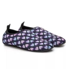 Imagem de Sapatilha Infantil Neoprene Aquática Praia Piscina Tênis Antiderrapante Corações-Feminino