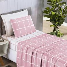 Imagem de Jogo de lençol solteiro 3 peças estampado micropercal - SAFIRA ENXOVAI