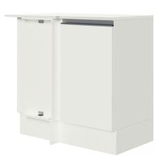 Imagem de Balcão De Canto 100% Mdf Com Tampo Branco Smart Madesa Branco