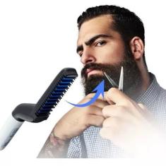 Imagem de Chapinha Modelador Portátil Para Cabelo E Barba Masculino Com Pente -