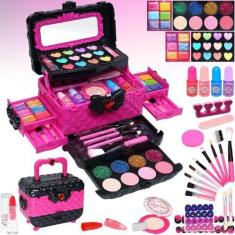 Imagem de Kit de maquiagem Amerrly Kids para meninas de 4 a 9 anos com 57 unidad