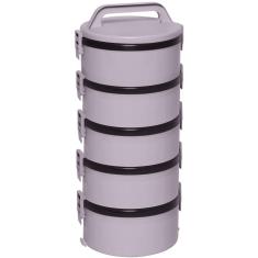 Imagem de Conjunto 5 Marmitas Térmica Plástica Termopratos 1,5L Tekcor