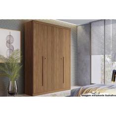 Imagem de Guarda Roupa Solteiro 4 Portas E 2 Gavetas Buriti Jatoba - Santos Andi