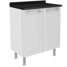 Imagem de Balcão Duplo Itatiaia Diamante com 2 Portas 1 Prateleira - Branco - 70cm de largura