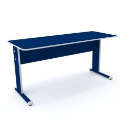 Imagem de Mesa P/ Escrit rio 152x61 Pandin Maxxi - Azul/cinza