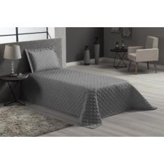 Imagem de Jogo De Cama Cinza 3 Peças Luxo Solteiro Veneza Com Lençol - Beatriz E