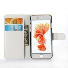 Imagem de Capa para iPhone 6/iPhone 6S, carteira flip de couro PU premium com compartimento para cartão, suporte e fecho magnético [capa interior à prova de choque de TPU] Compatível com iPhone 6/iPhone 6S