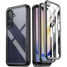 Imagem de Poetic Capa Guardian para Samsung Galaxy A25 5G, [2 molduras frontais] [teste de queda de grau mil-20 pés] Capa híbrida à prova de choque de corpo inteiro com protetor de tela integrado,