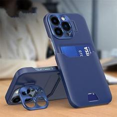 Imagem de Para iPhone 14 Pro Max Suporte Invisível Slot para Cartão Capa de Telefone Para iPhone 13 11 12 Pro Max 14 Plus Lente de Metal Capa Protetora da Câmera, T3, Para iPhone 13