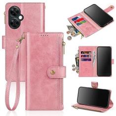 Imagem de Antsturdy Capa carteira OnePlus nord N30 5G com porta-cartões para mulheres e homens, capa para celular OnePlus nord N30 5G com bloqueio de RFID, capa flip de couro PU à prova de choque com alça zíper