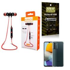 Imagem de Kit Capinha Samsung M23 + Fone Esportivo E Película De Vidro