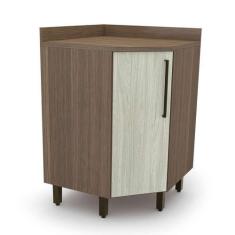 Imagem de Balcão de Cozinha de Canto com Tampo Evolution 1 PT Tannat e Legno Cre