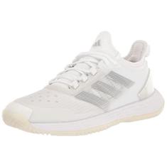 Imagem de adidas Tênis feminino Adizero Ubersonic 4.1, Branco/Prata Metálico/Cinza, 38