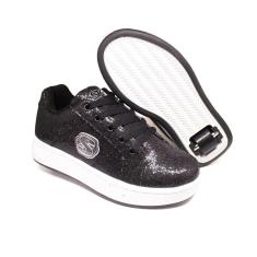 Imagem de Tênis Infantil Rodinha Ludique Glitter Low Black-Feminino