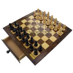 Imagem de Jogo de Xadrez Oficial Completo com Tabuleiro com Gavetas - EE104 - Es