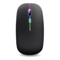 Imagem de Mouse Sem Fio Bluetooth Rgb Usb Recarregável Pc Notebook Tv - Rhos