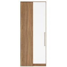 Imagem de Guarda Roupa De Canto Irlando Modulado 1 Porta Com Maleiro Amendola e Branco - Fabrica 1 Móveis