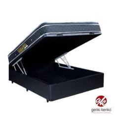 Imagem de Conjunto Cama Box Baú Casal + Colchão Molas Ensacadas Casal Linha Gold