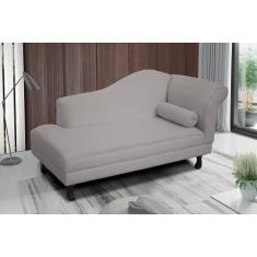 Imagem de Recamier divã larissa liso 140cm lado direito suede bege - VH MOVEIS