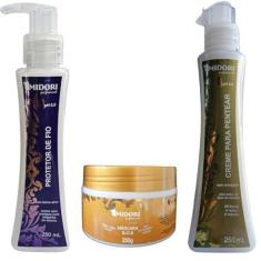 Imagem de Kit Creme para Pentear + Protetor de Fio + Máscara S.O.S Midori