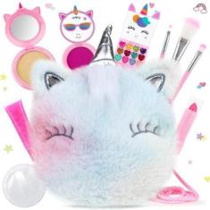 Imagem de Conjunto de maquiagem PERRYHOME Unicorn Cute Kids com mini bolsa de mo
