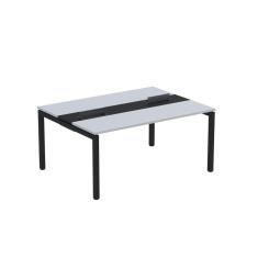 Imagem de Mesa Plataforma Dupla com Pé de Aço para Coworking 160x120 Pdc16/12/2p Cinza/Preto