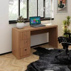 Imagem de Escrivaninha 3 Gavetas Me4102 Tecno Mobili, Amêndoa