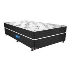 Imagem de Cama Box Conjugado Solteiro: Colchão Molas Prolastic Springs Pillow Black (88x188x41)