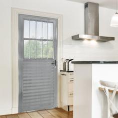 Imagem de Porta de Alumínio Lambril 210x90cm Lado Direito Postigo Hale Esquadrias Marroml