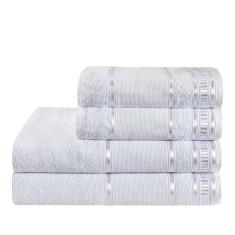 Imagem de Toalha De Banho 4 Peças Premium Branco - Dianneli