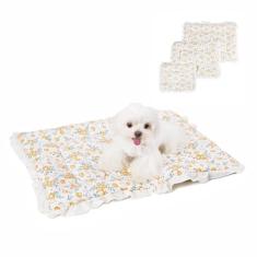 Imagem de Loyanyy Tapete de cama floral para cães e cães, almofada de pelúcia para o inverno, quente, tapete de dormir para gatos, antiderrapante, cama grossa para cachorro, para cães pequenos, médios, macios,