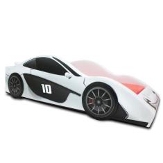 Imagem de Cama Carro Jet Solteiro Estofada - Cor Branca - Cama Carro Do Brasil