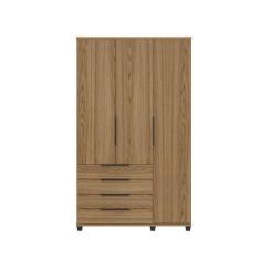 Imagem de Guarda-Roupa Solteiro 3 Portas 4 Gavetas 100% Mdf Allen 136 Cm - Freij