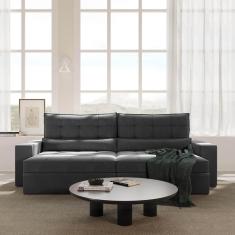 Imagem de Sofá Retrátil e Reclinável 4 Lugares 280cm Embaúba Extra Cabecasa Madeiramadeira Cinza Diamante