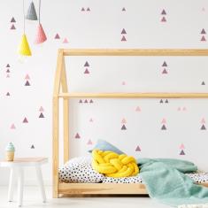 Imagem de Adesivo de Parede Triangulos Roxo e  91un