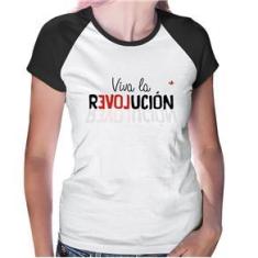 Imagem de Baby Look Raglan Viva La Revolución - Foca Na Moda