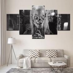Imagem de Quadro Decorativo Zombie 5 peças 130x65 cm em tecido