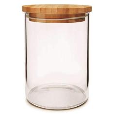 Imagem de Yoi, 8120210007, Pote Hermético Tampa Eco 700 ml Vika Vidro Borossilicato, cor Transparente, Bambu